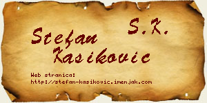 Stefan Kašiković vizit kartica
